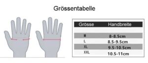 Grössentabelle Racing-Handschuh