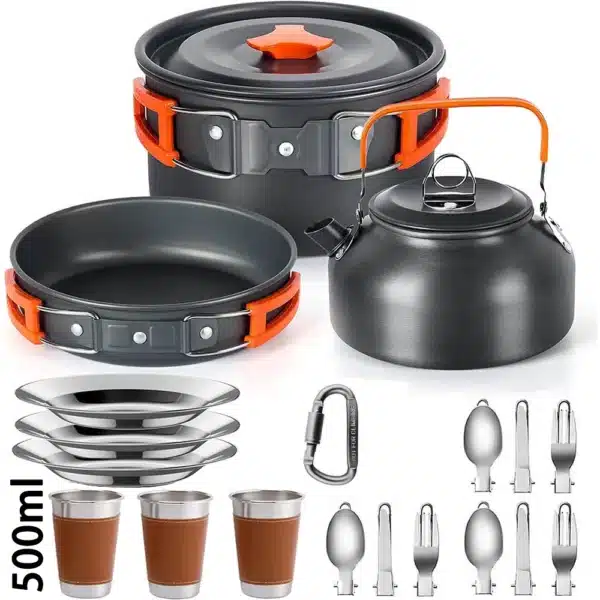 Camping-Kochgeschirr Set für 2–3 Personen